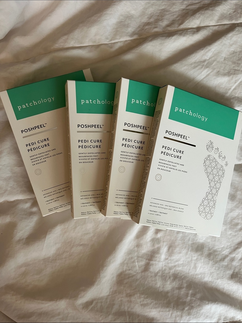 Patchology PoshPeel Pedi Cure Foot Peel -  Set of 4 Treatments
